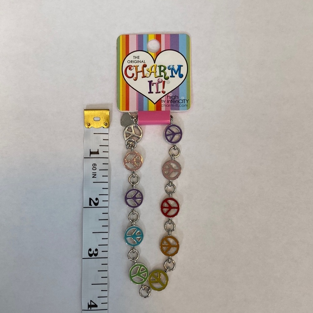 NEW Charm IT! High IntenCITY Kids Teen Tween Colorful Peace Charm Bracelet